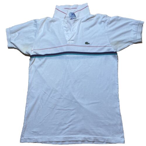 Vintage Izod Lacoste Polo Shirt Medium Short Sleeve Alligator Made in Japan Paisley Curated